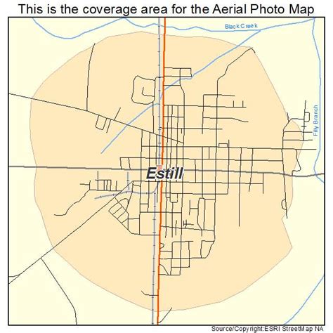 Aerial Photography Map of Estill, SC South Carolina