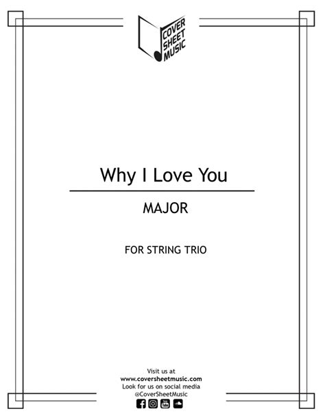 Why I Love You (arr. Jose Quintana) by MAJOR. Sheet Music for String ...