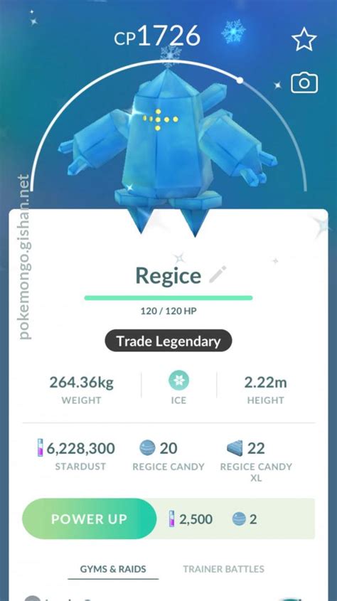 Shiny Regice - Pokemon Go