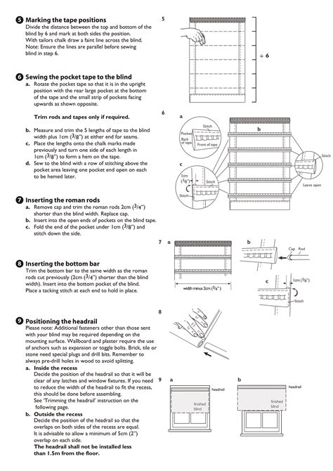 Corded roman blind kit fitting instructions