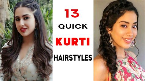 13 kurti hairstyles for ladies | easy self hairstyle | hair style girl ...