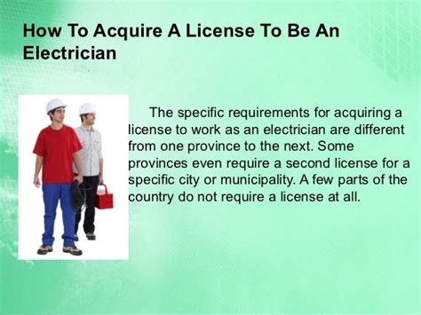 Electrician license requirements