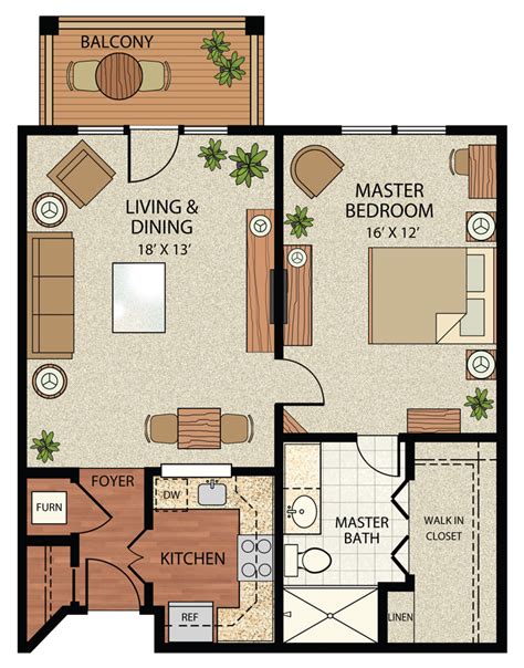 One Bedroom Apartment Floor Plans : Best One Bedroom Apartment Floor ...