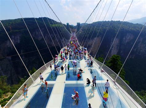 World's tallest and longest glass bridge opens in China | Asma köprü ...