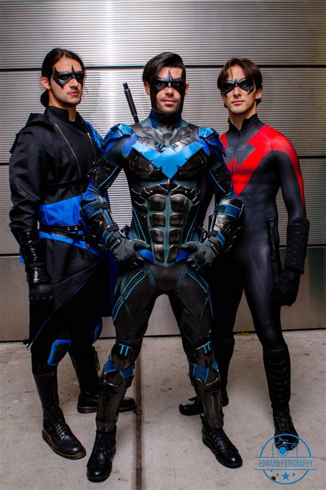 Red Nightwing Costume Cosplay Spandex Lycra Halloween Costume Nightwing ...