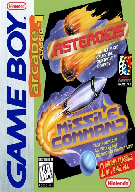 Asteroids & Missile Command ROM Free Download for Game Boy - ConsoleRoms