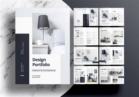 Free Indesign Modern Interior Portfolio Templates