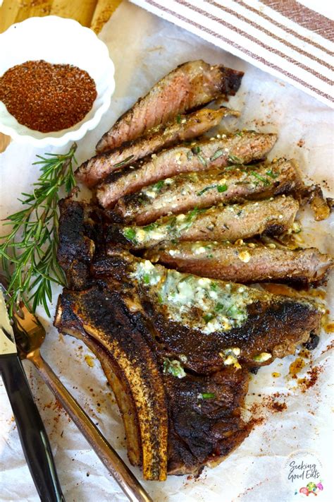 Juicy Pan Seared Cowboy Steak (with Cumin Chili Rub) | Seeking Good Eats