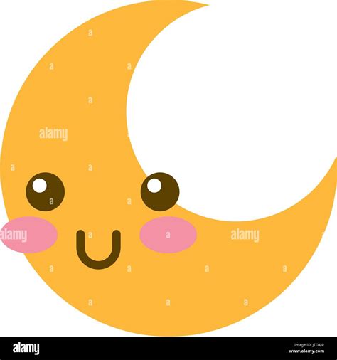 cute moon kawaii character Stock Vector Image & Art - Alamy