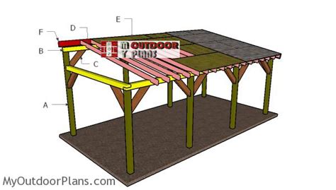 12x24 Do It Yourself Lean to Carport Plans | MyOutdoorPlans