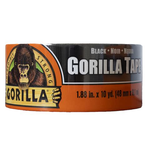 GORILLA TAPE Gorilla Black Tape 1.88-in x 10-Yards Black Heavy Duty ...