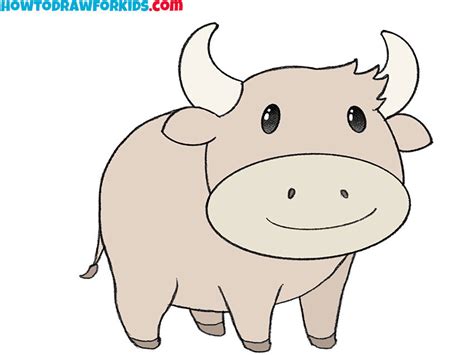 How to Draw an Ox Step by Step - Easy Drawing Tutorial For Kids