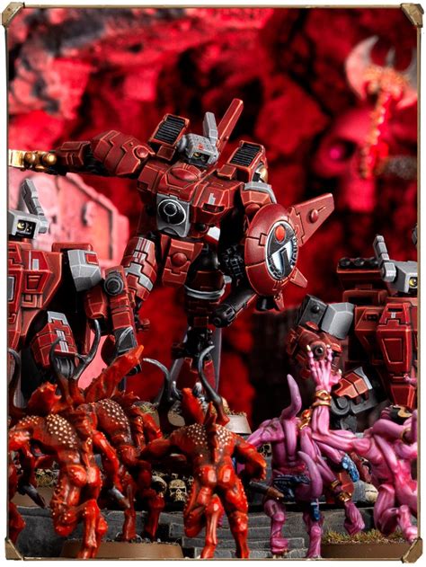 Farsight Enclaves fighting Chaos | Tau warhammer, Tau empire, Warhammer