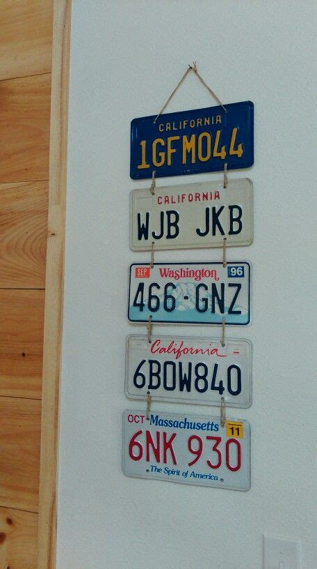 License plate art displays where we've been | License plate decor, Old ...