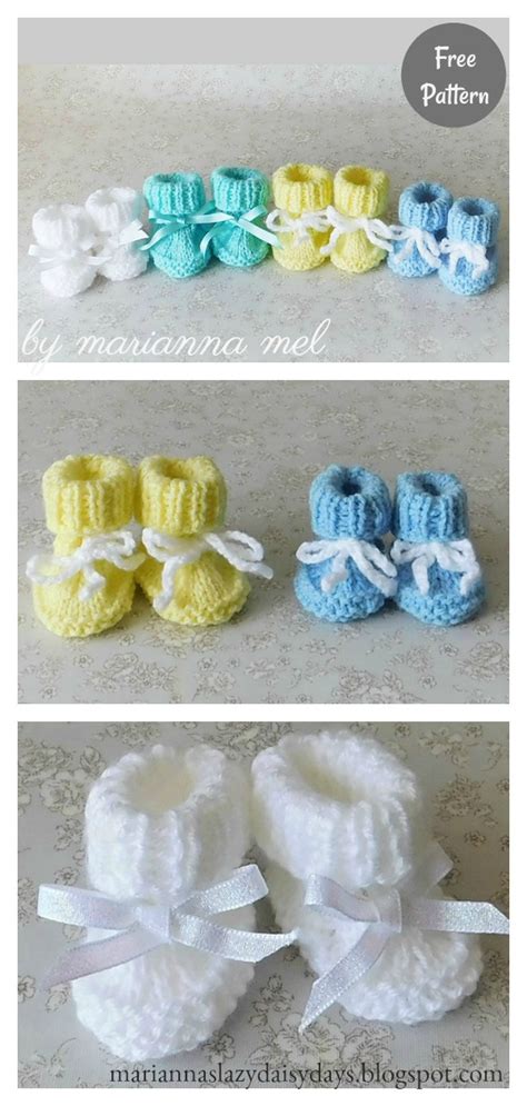 Premature Baby Booties Knitting Pattern - mikes naturaleza