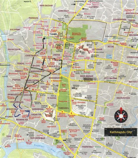 Kathmandu City Tourist Map - Kathmandu • mappery