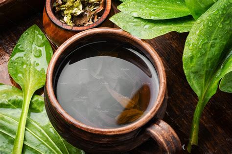 Tea with plantain containing tea, herb, and plantago | Food Images ...