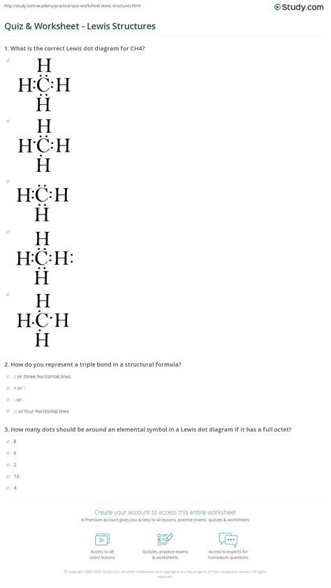 Lewis Dot Structure Practice Worksheet - Onlineworksheet.my.id