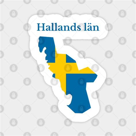 Halland County Map, Sweden. - Halland County - Magnet | TeePublic