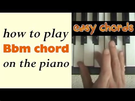 Bbm Piano Chord - how to play B flat minor chord on the piano - YouTube