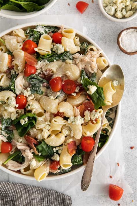 Gorgonzola Chicken Pasta Salad - The Cheese Knees