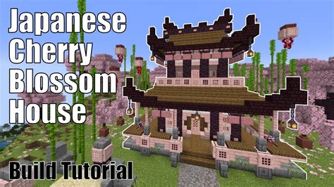 Minecraft Japanese Cherry Blossom House | Cherry Wood House Build ...