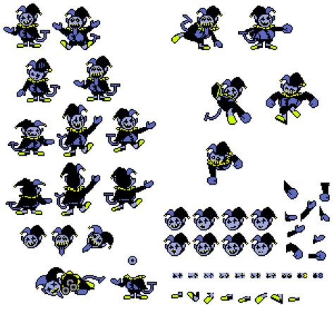 Pixilart - jevil sprite sheet thing by Tuxedoedabyss03