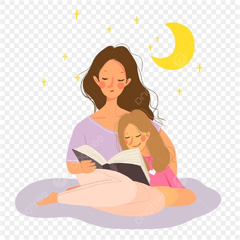 Family Bedtime Story Clip Art