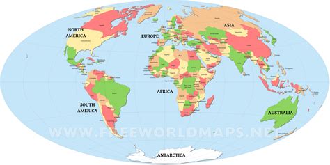 Printable World Map Countries