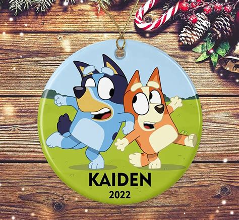 Personalized Christmas Tree Bluey 2022 Ornaments Matching - Etsy