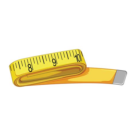 tool yellow measuring tape cartoon vector illustration 20294721 Vector ...