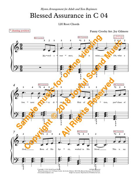 Blessed Assurance Hymn Arrangements Piano Lessons Online