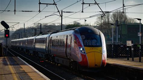 LNER Azuma Train Passes through Grantham Station Editorial Photography ...