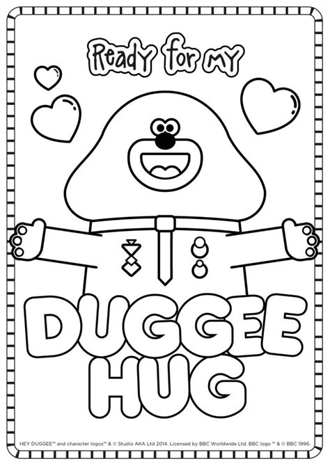 18 Free Printable Hey Duggee Coloring Pages In Vector Format Easy To ...