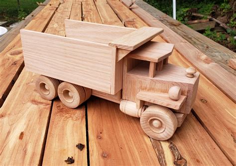 Wooden Toy Dump Truck | Wooden truck, Wooden toys, Wooden toy trucks