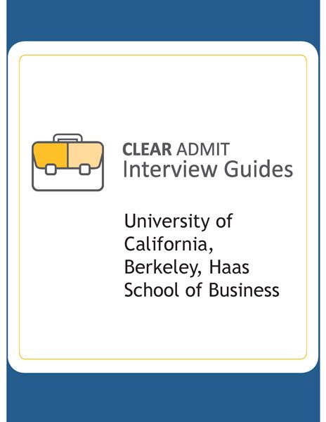 Interview Guide - Berkeley Haas School of Business