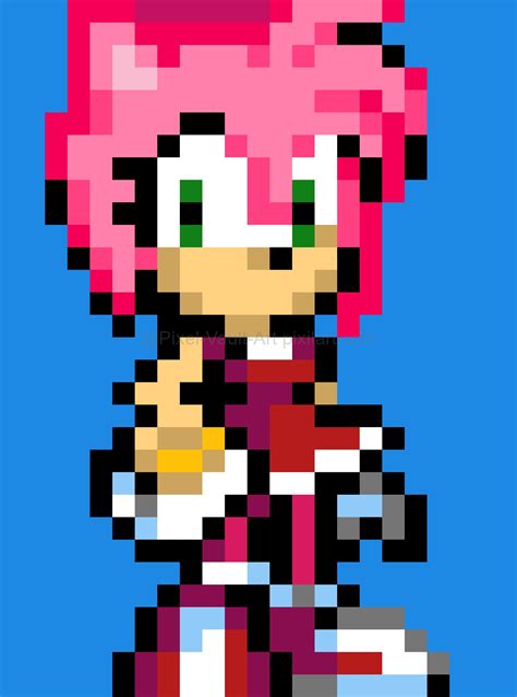 Pixilart - Amy Rose Portrait by Pixel-Vault-Art