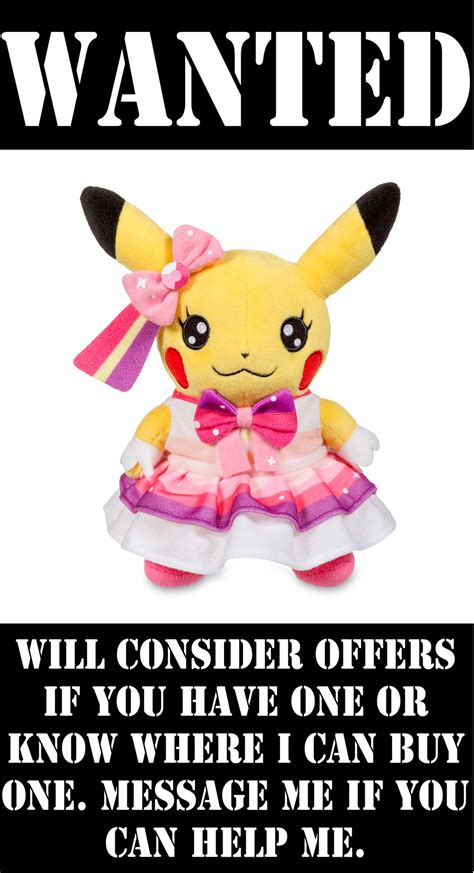 WANTED - Pop Star Pikachu Plush by Unownace on DeviantArt