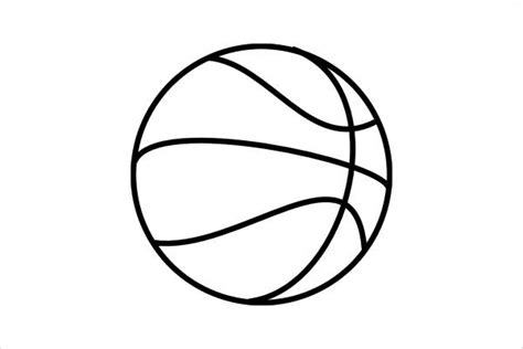 Basketball Outline | Free download on ClipArtMag