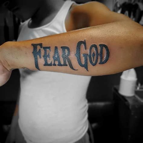 Fear god tattoo designs photos