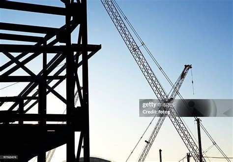 Cranes At Construction Site High-Res Stock Photo - Getty Images