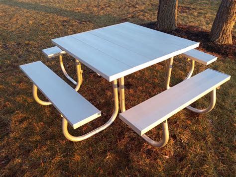 All Aluminum Picnic Table Square top with Stainless steel hardware ...