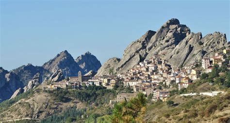 The italian village of Pietrapertosa, Potenza in Basilicata, Italy - e ...