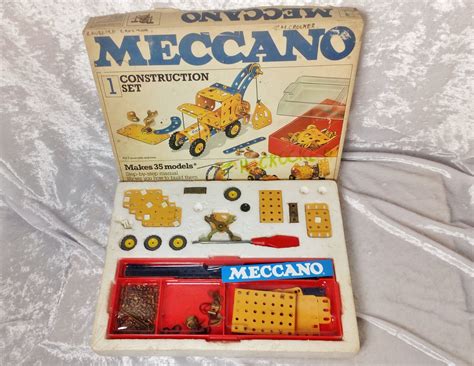 Meccano 1 Construction Set Vintage 1970s near Complete Set | Etsy UK ...