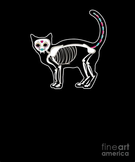 Halloween Skeleton Cat Digital Art by Thomas Larch - Pixels