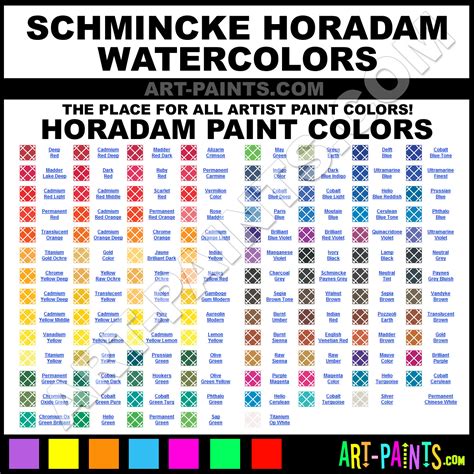 Schmincke Horadam Aquarell Watercolor Paint Colors - Schmincke Horadam ...