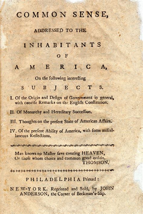 How Thomas Paine's 'Common Sense' Helped Inspire the American ...