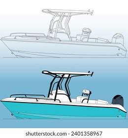 Fishing Boat Side View Vector Illustration Stock Vector (Royalty Free ...