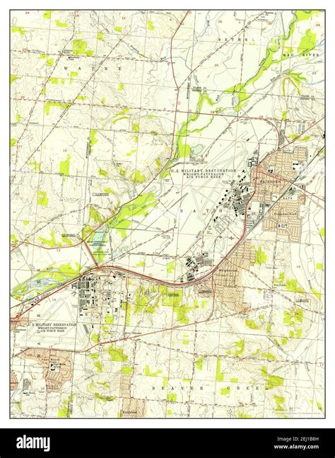 Fairborn, Ohio, map 1955, 1:24000, United States of America by Timeless ...