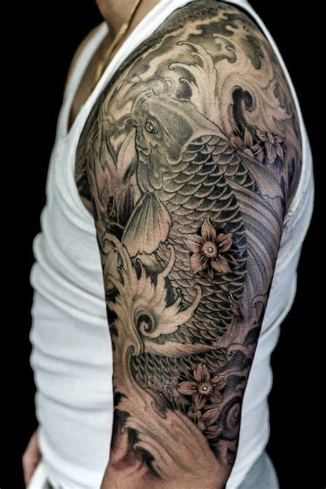 Koi Fish Tattoos for Men | Koi tattoo design, Koi tattoo sleeve ...